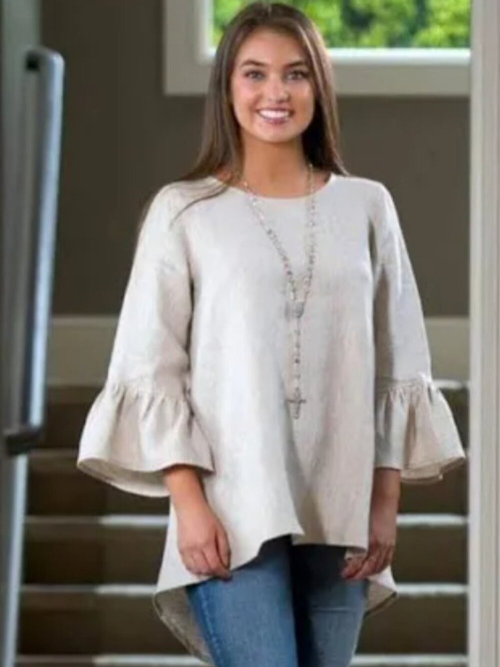 Crown Linen Designs Bella Top SIZE LARGE